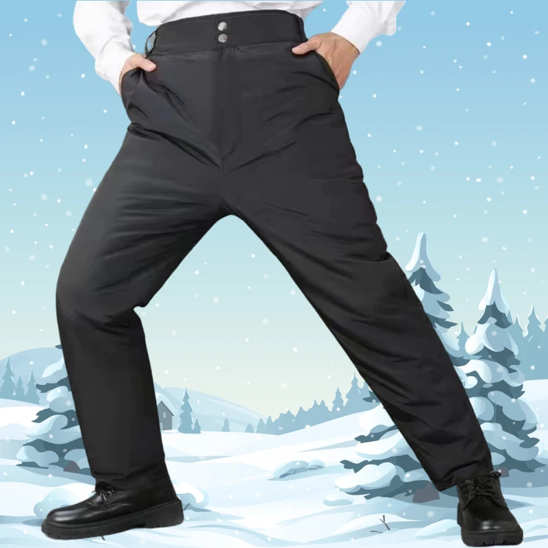 皮毛一体羊皮裤可拆卸真皮内胆防风保暖加厚羊毛裤