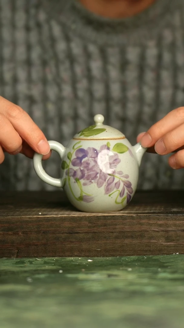 青诗集手工手绘瓷器