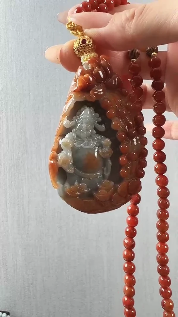颈饰未镶嵌翡翠财神