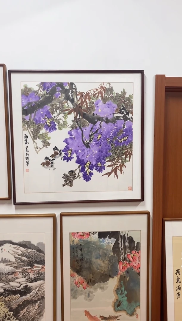 【闪购商品】国画汪琼《报春》手绘带框82*82