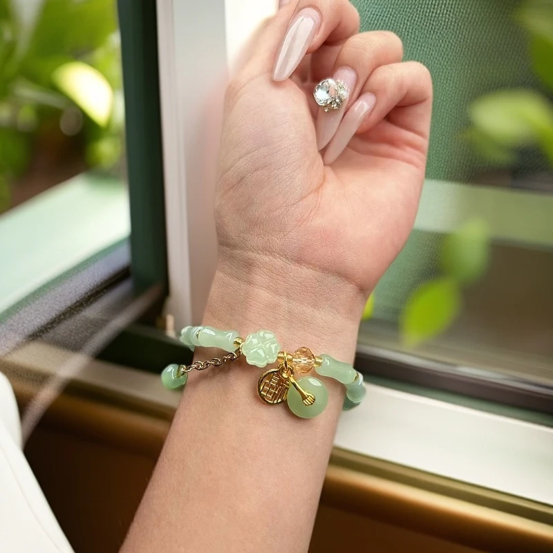 竹节手串珠清新甜美高颜值仙女闺蜜