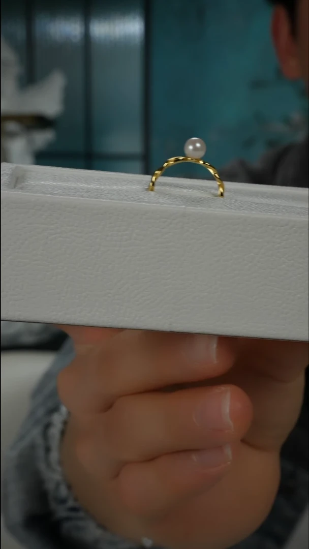 银S925镶嵌戒指海水珍珠AK5.5-6（AB187）