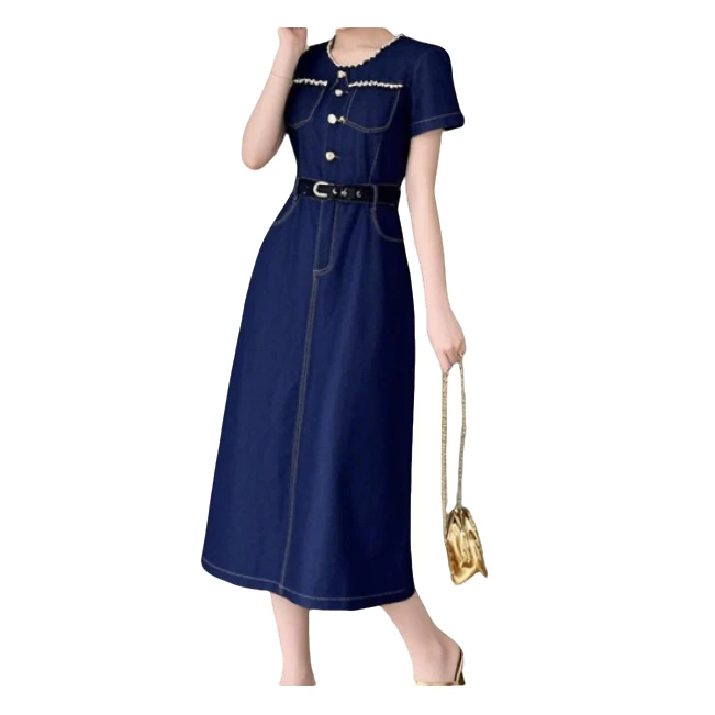 2025年新款气质轻奢时尚休闲优雅显瘦不规则连衣裙RG6288