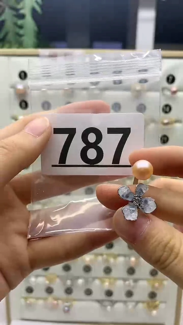 合金戒指淡水珍珠787