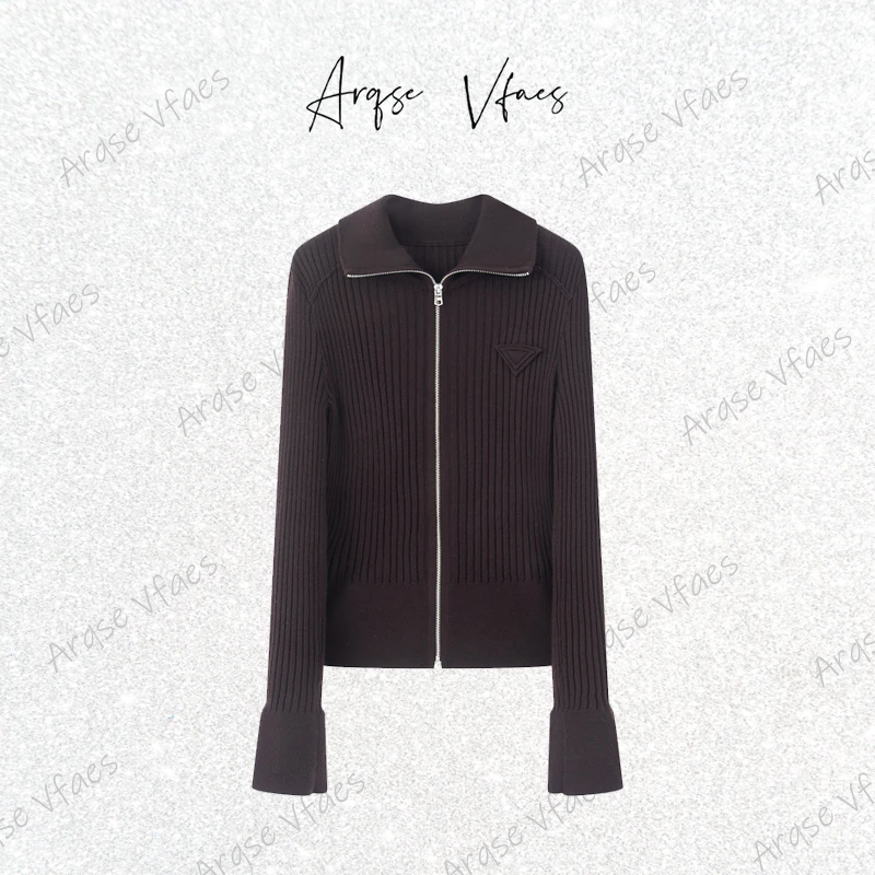 [ARQSEVFAES正品]—2025秋季新款通勤修身开衫带拉链外套AR803115