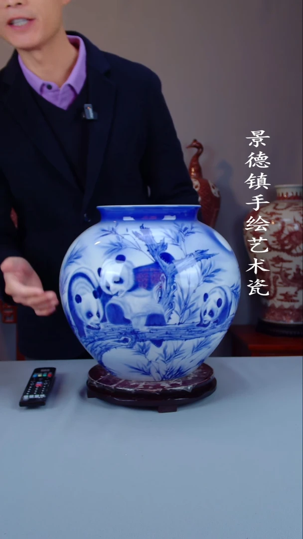 摆件陶景德镇手工手绘陶瓷摆件37