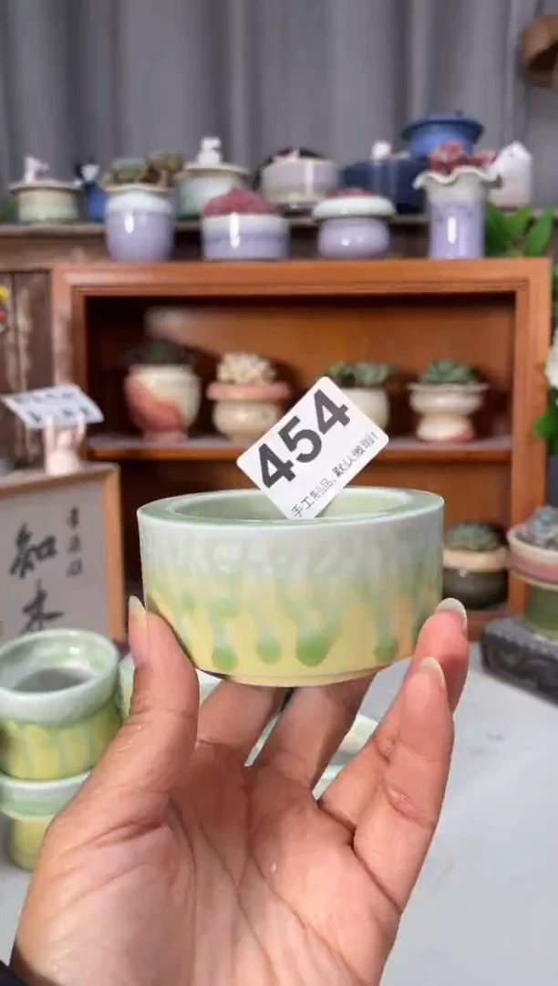 瓷片H*454知木小芳花盆