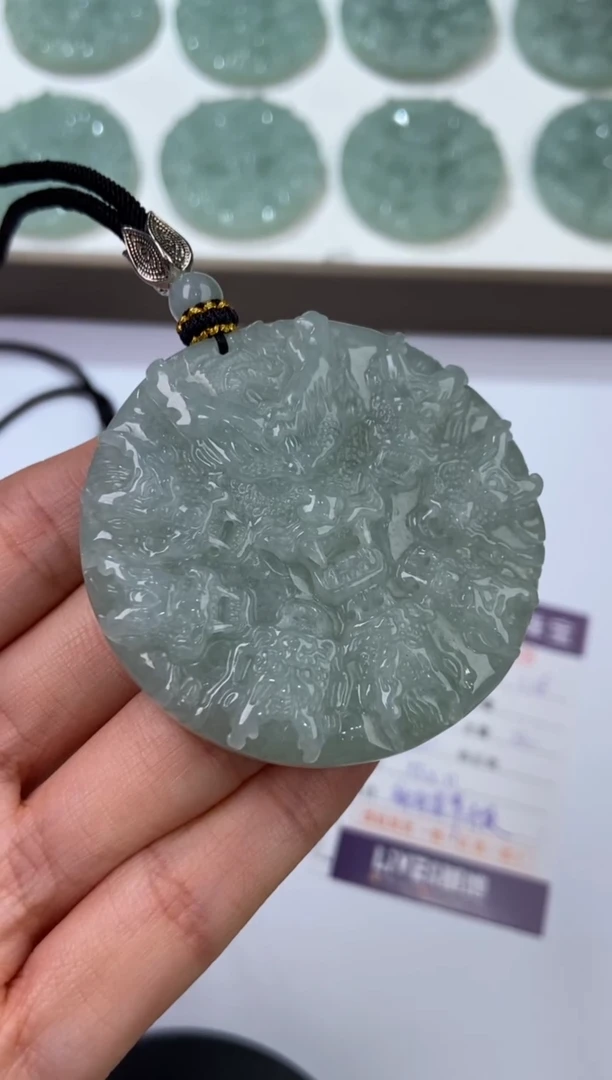 【闪购商品】翡翠挂件未镶嵌276598/天然缅甸九龙 多样性一件发