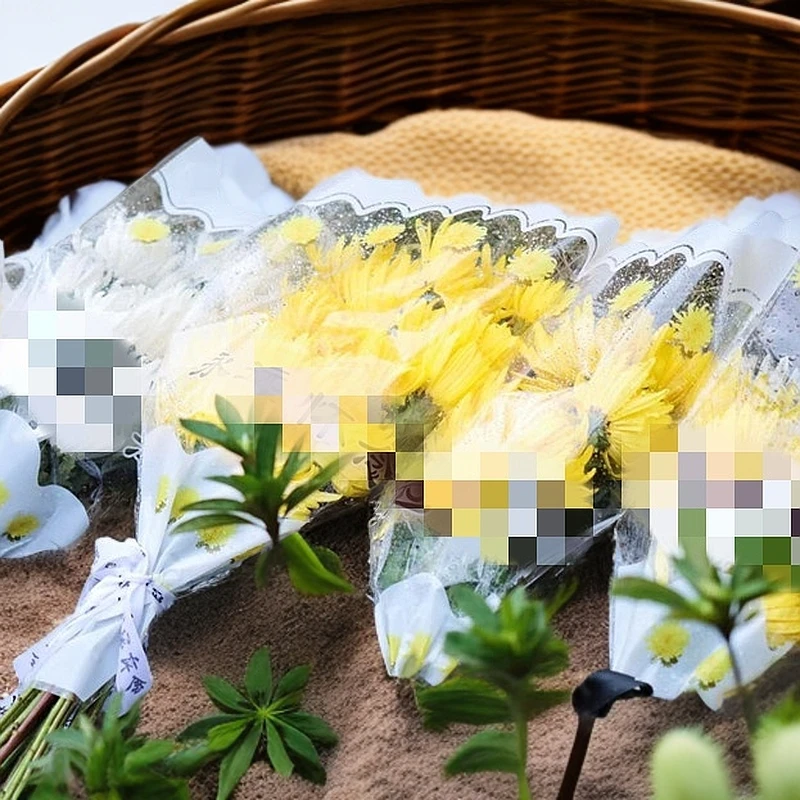 【花姿材】【清明多支袋】花店菊花花束多支袋鲜花包装材料鲜花花