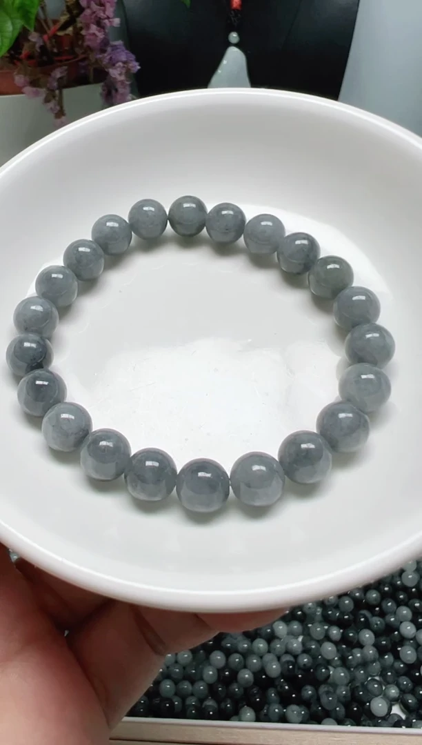 散珠翡翠纯天然缅甸A货翡翠卡8.3乌鸡，21颗