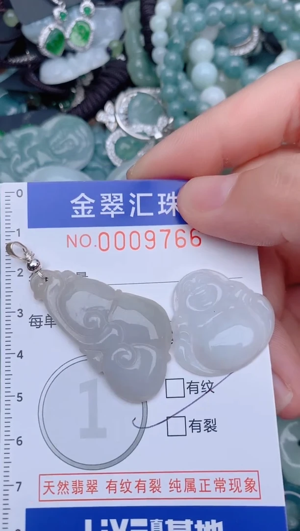 翡翠未镶嵌颈饰9766
