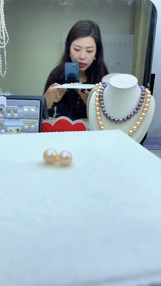 未镶嵌万能扣淡水珍珠国红万能扣