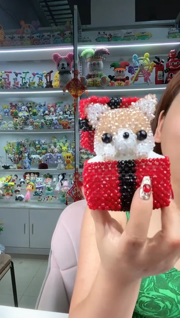 玻璃0889卡4水晶礼物盒的狗材料包1套