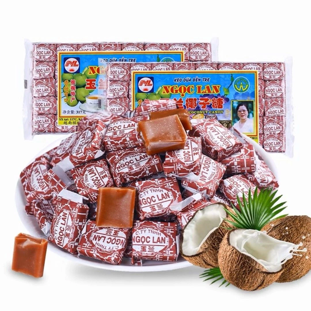 正宗越南进口特浓玉兰可可椰子糖非海南特产原味老式传统怀旧零食