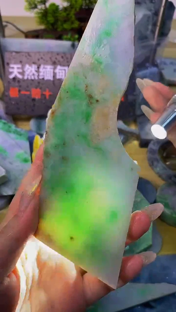 翡翠裸石天然A货缅甸翡翠高品质边角料776