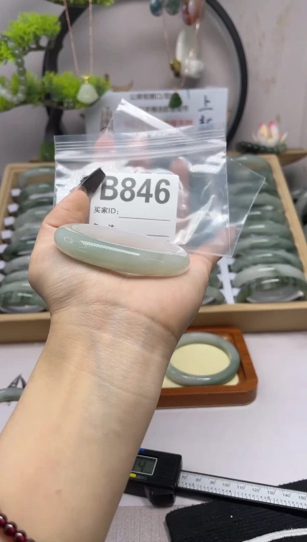 【闪购商品】石英质玉（天山翠）手镯未镶嵌b846