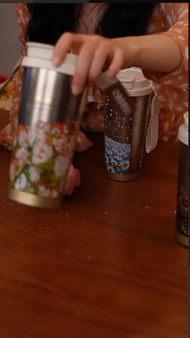 陶47-梵高系列纯钛咖啡杯520ml-夹竹桃