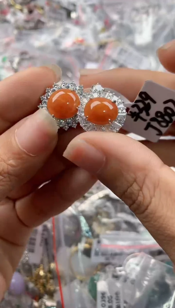 银S925镶嵌戒指翡翠444----9