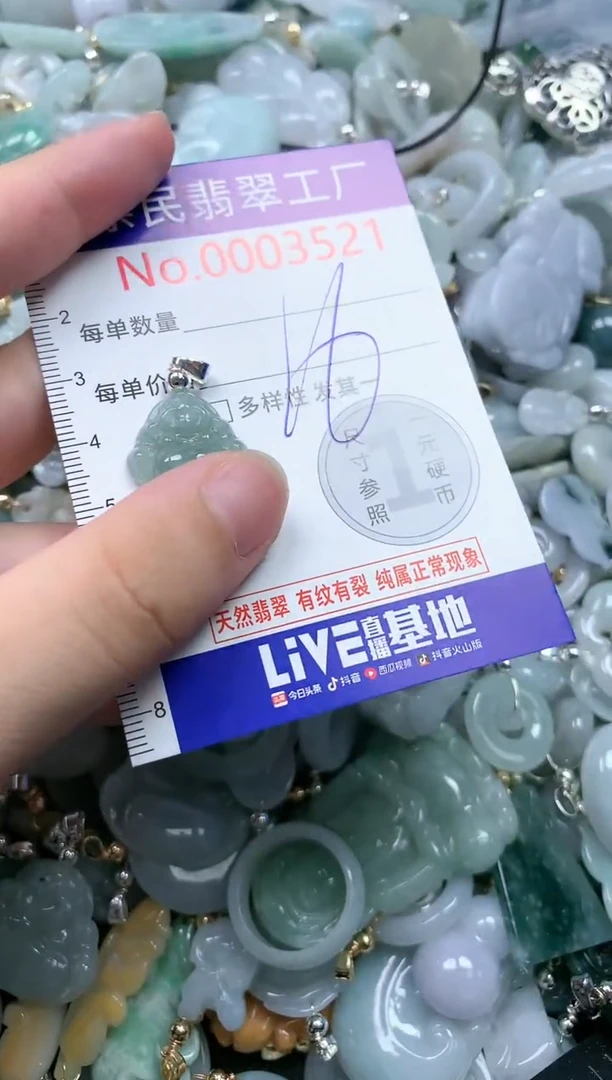 翡翠未镶嵌吊坠(不含链)3521