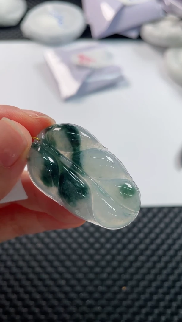 颈饰未镶嵌翡翠基地发货H 5079 叶子