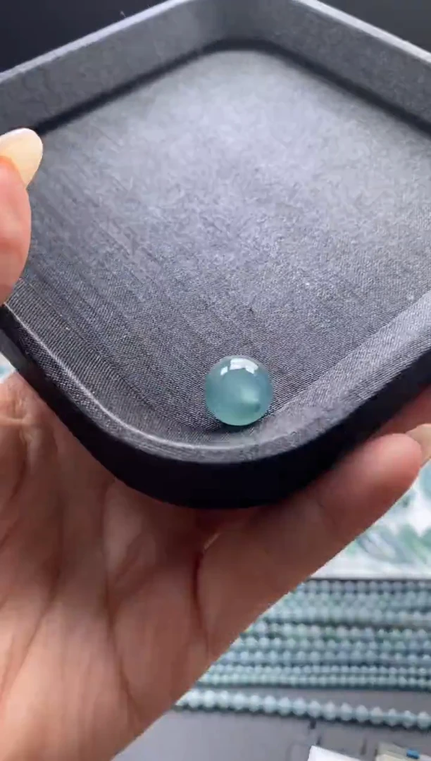 未镶嵌手链翡翠散珠卡12.5mm左右圆珠