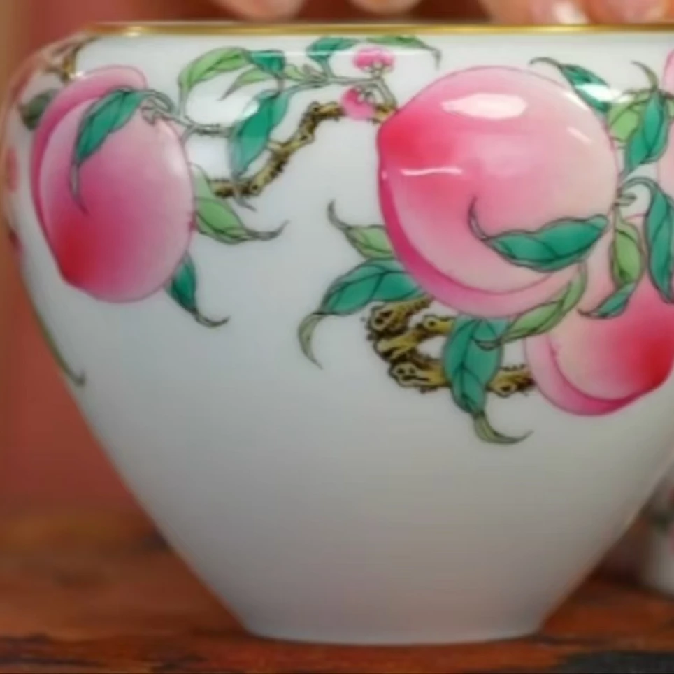 【墨舍名窑】徐窑六桃圆融水洗 陶瓷(xuyao104)