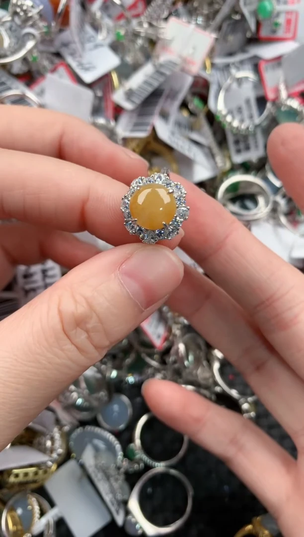 银S925镶嵌戒指翡翠111----6