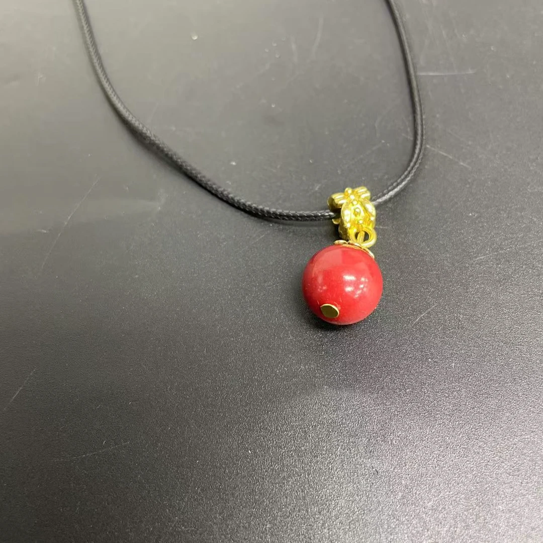 【小杰推荐】雪胆红莲圆珠单珠吊坠 （多样性发其一）7158