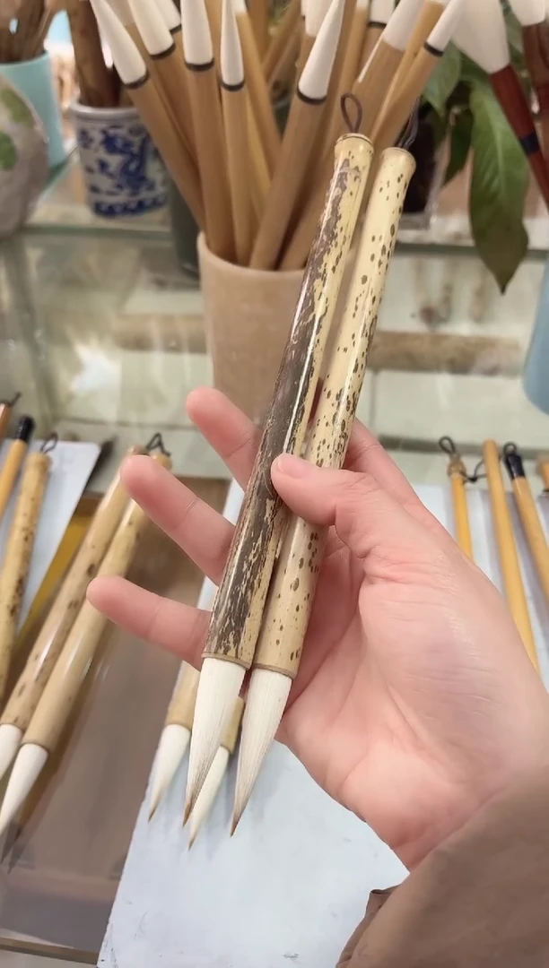 【清水试笔，拒绝蘸墨】墨琳笔庄毛笔2支梅鹿兼毫