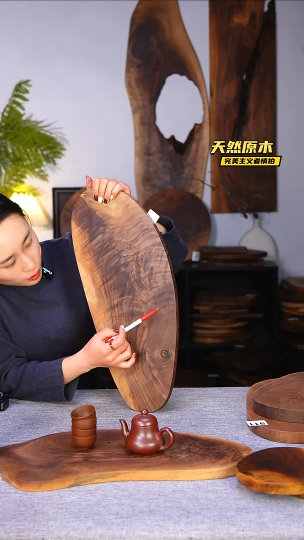 木北美黑胡桃原木.干裂疤结不属于商品质量问题完美主义者慎拍