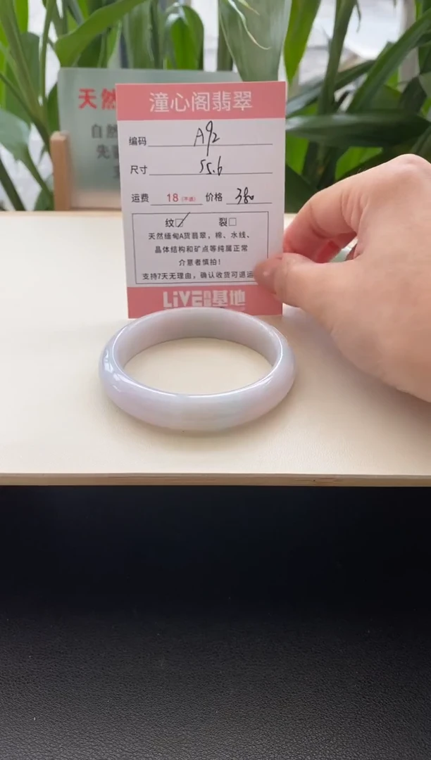 未镶嵌手镯翡翠55.5圈口编码a92