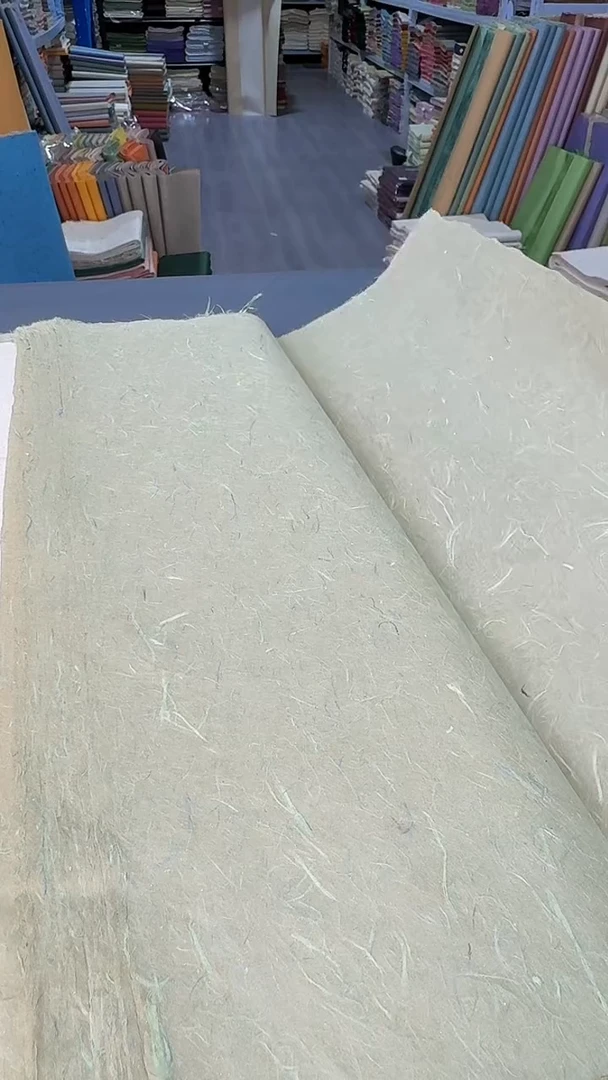 纯手工61*180cm50张青木色珍金雁楮清水云龙半生熟