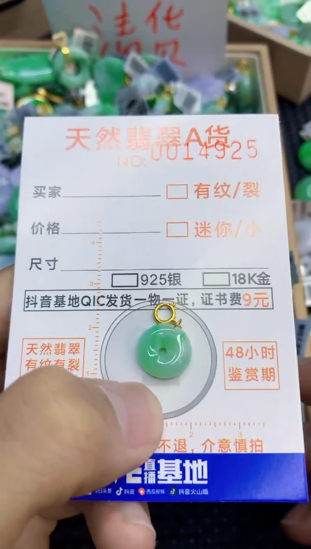 翡翠未镶嵌吊坠(不含链)1