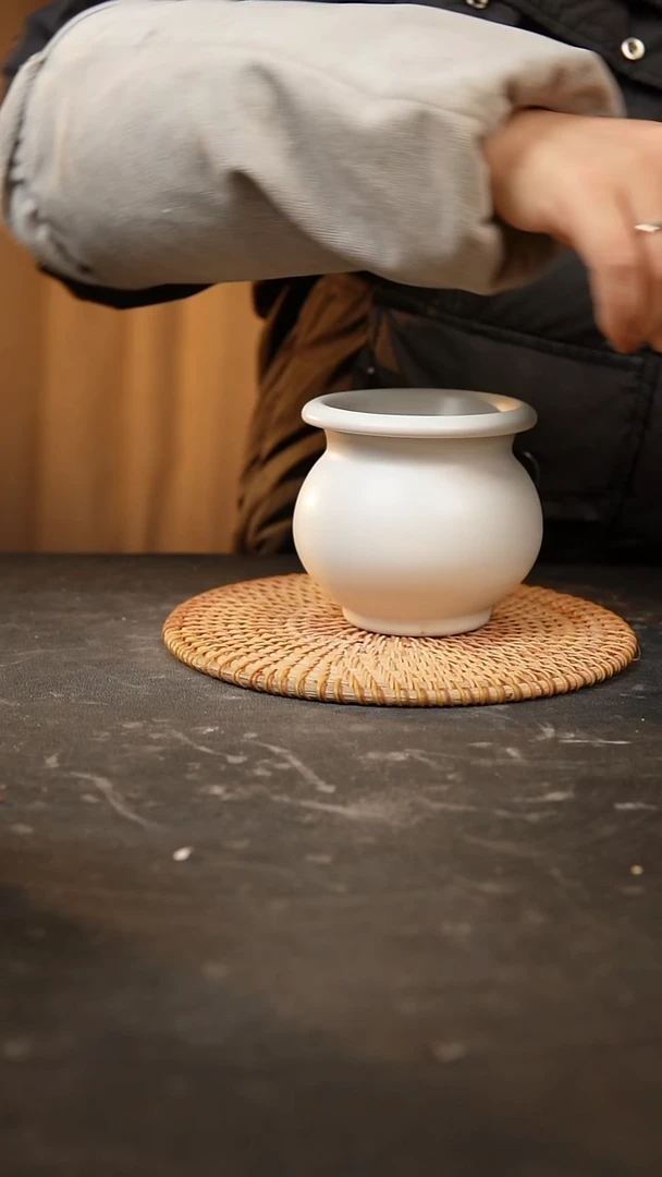 【闪购商品】瓷片泥泥手工花盆口7高9