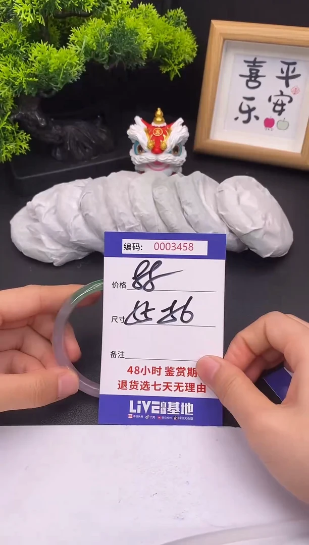 未镶嵌手镯翡翠0003458