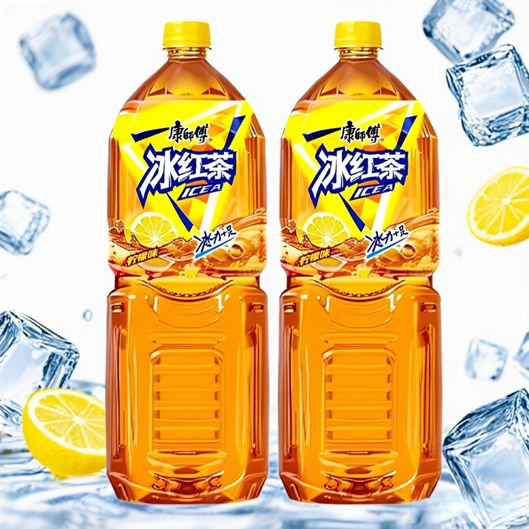 【2L*2瓶】康师傅冰红茶/鲜果橙果汁饮料2升装大瓶装家庭款聚会饮品