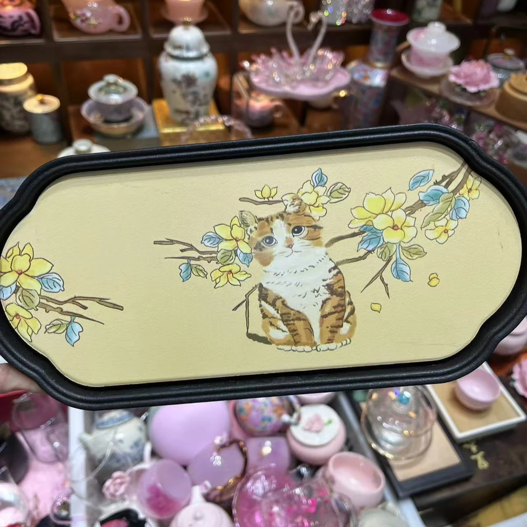 桂花猫咪 吸水茶盘
