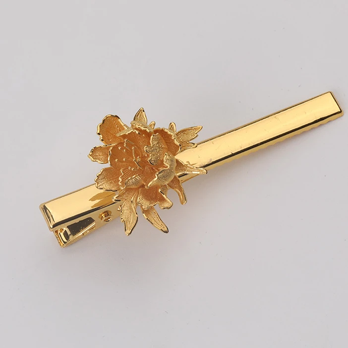 凤喆牡丹花发卡足金999