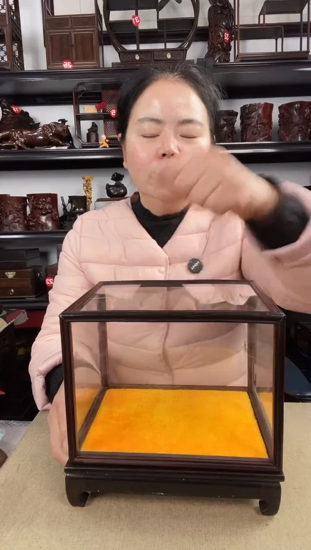 木玻璃罩2号老李红木工艺品