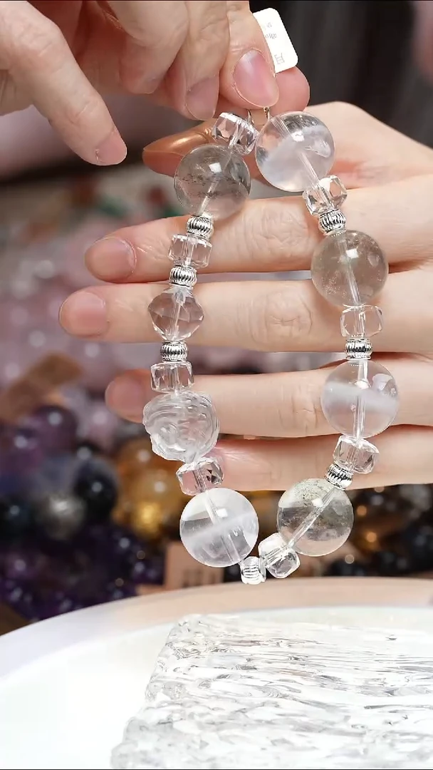 未镶嵌手串水晶白幽灵绿幽灵手串·DD0025DE083L359