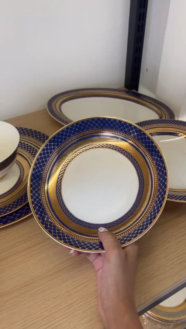 瓷片8寸深菜盘2个一单