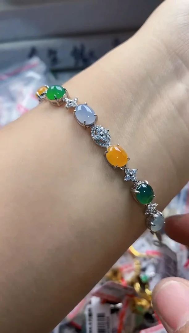 翡翠戒指银S925镶嵌55555---10
