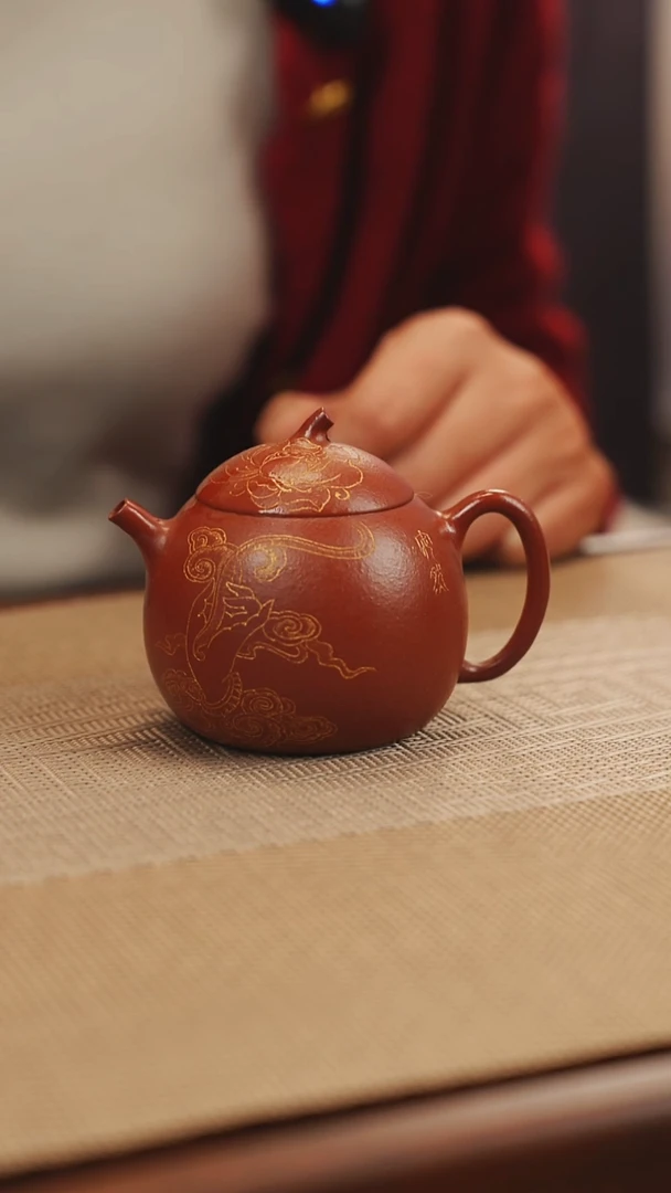 原矿朱泥大红袍小安然紫砂壶27
