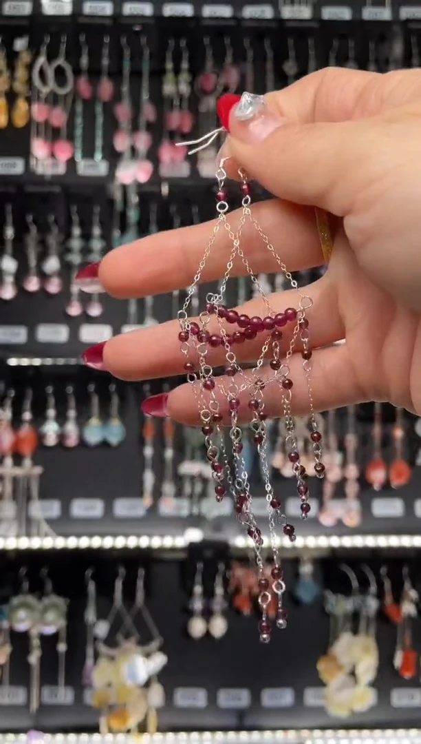 【闪购商品】紫晶耳饰银S925镶嵌七安