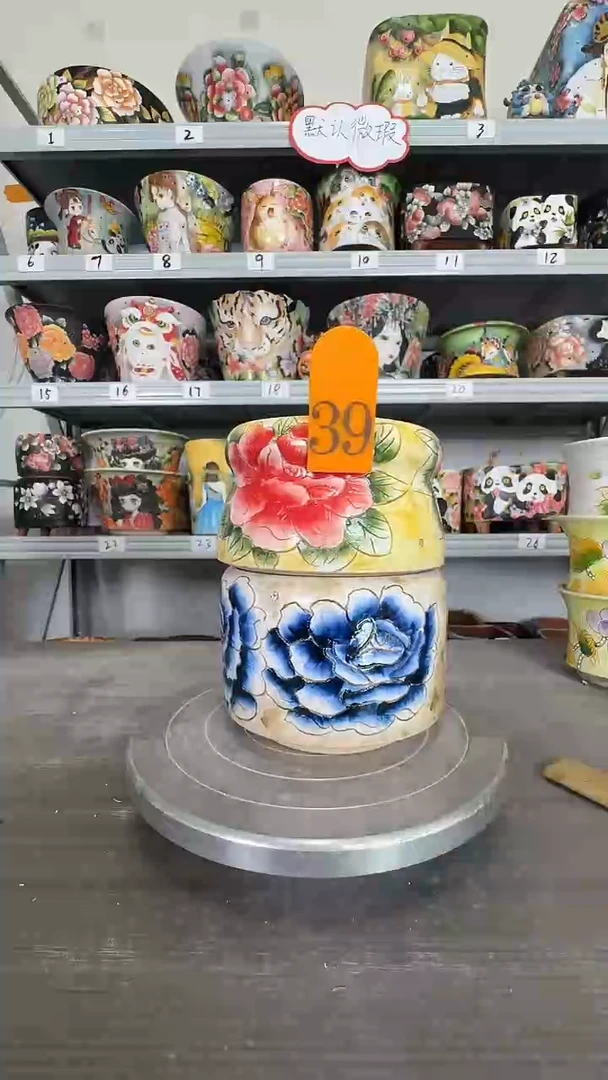【闪购商品】陶瓷瑕疵39号2只花盆