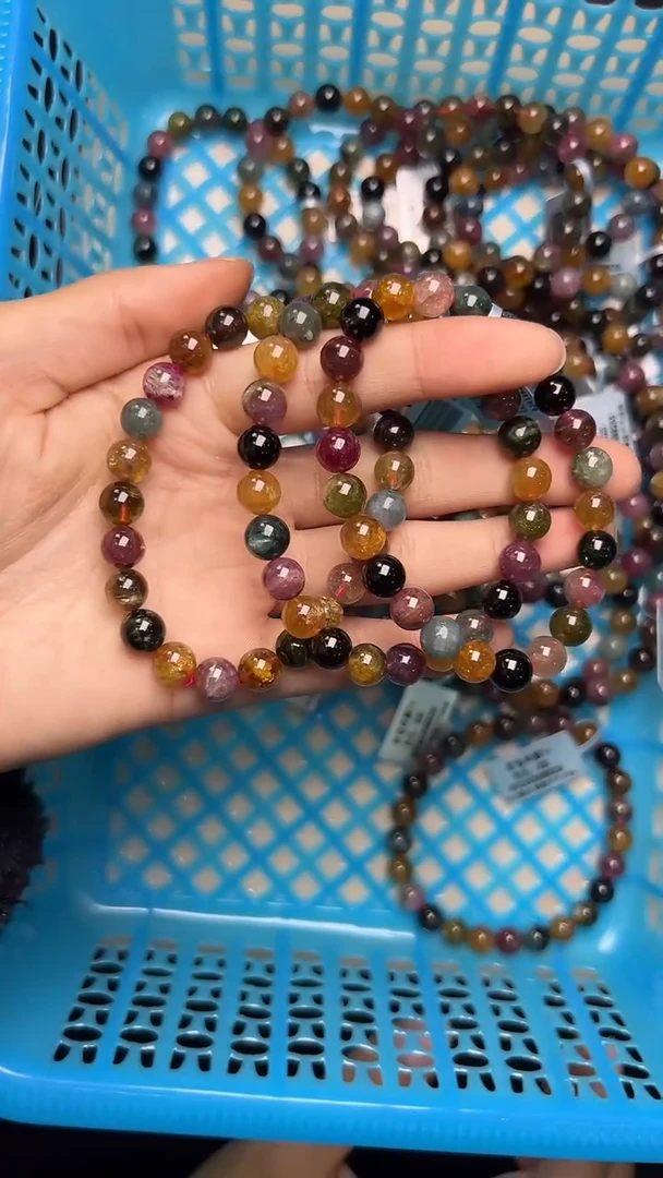 【闪购商品】碧玺手链未镶嵌RF2453约7mm多样性发一件