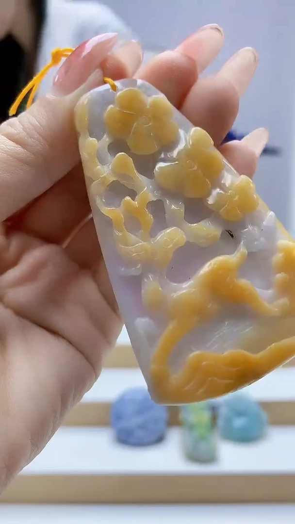 未镶嵌定制翡翠3099ty-毛货挂件100