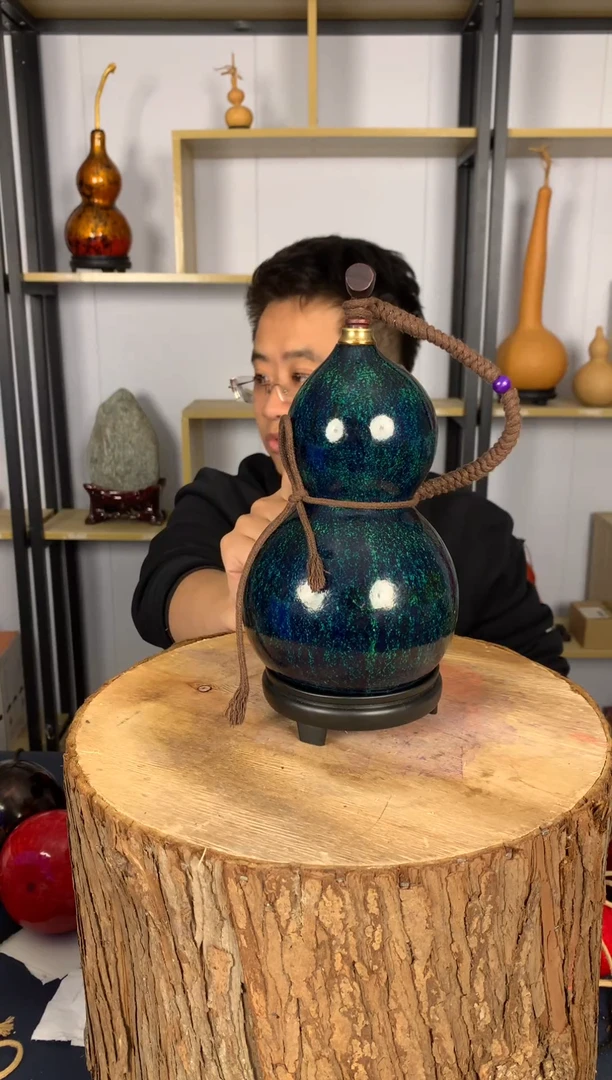 非遗大漆天然酒葫芦一物一拍