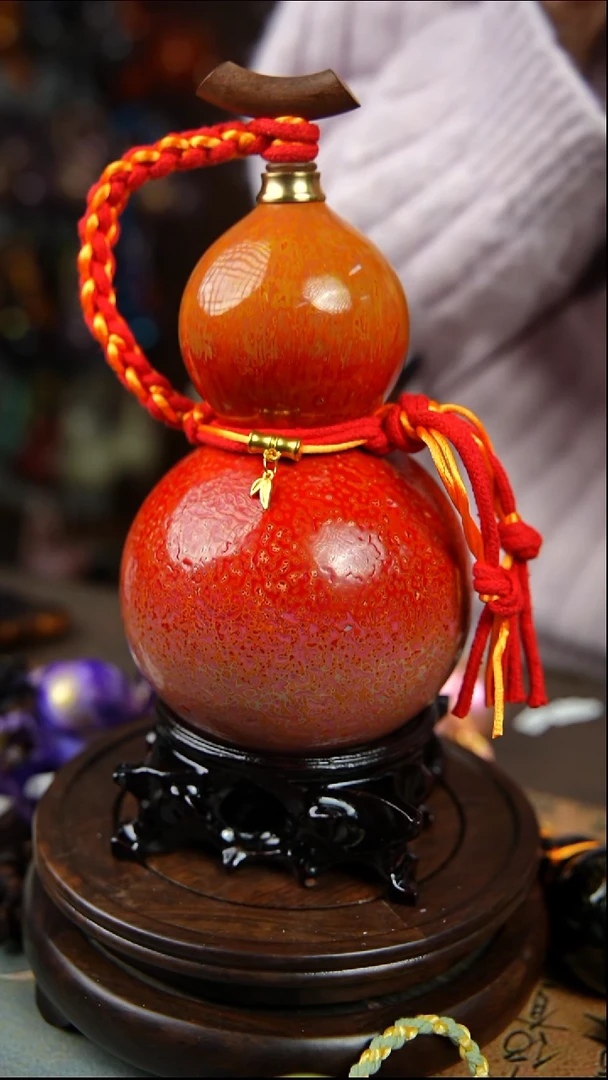 665号600ml左右非遗大漆酒葫芦