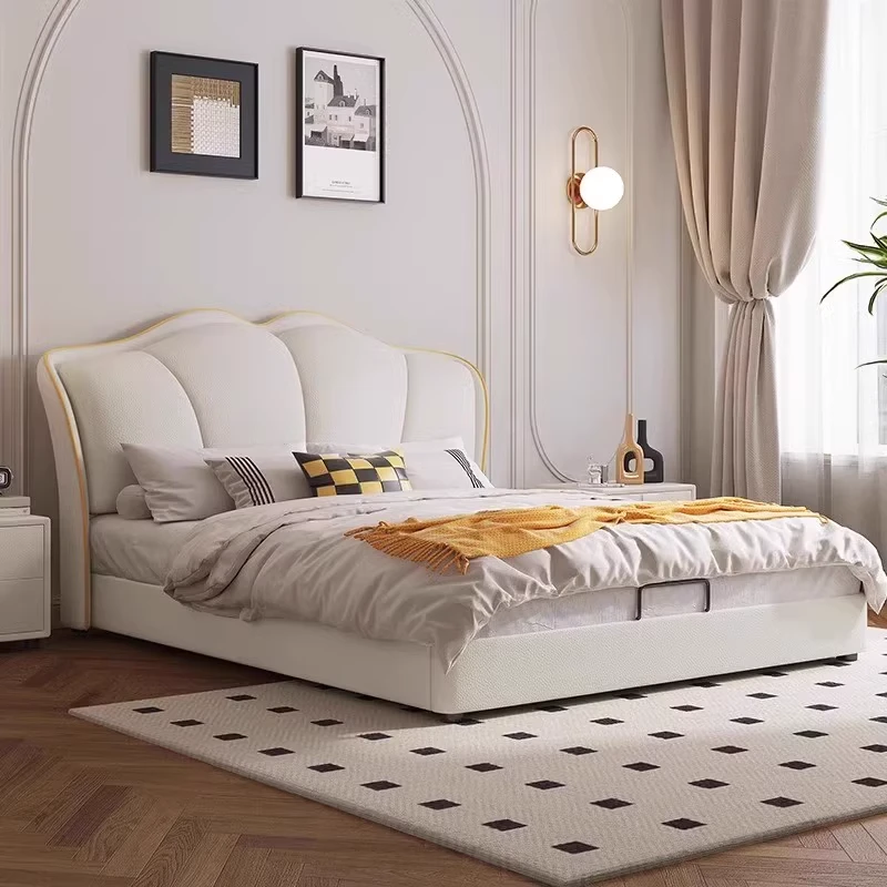 【贝利思精选】现代简约风皮床主卧高端大气床网红大床双人床松弛感